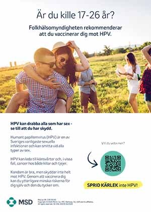 Bild för Affisch HPV-rekommendation unga män