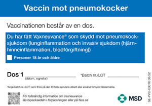 Bild för Häfte – vaccinationskort (Vaxneuvance)