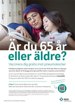 Bild för Pneumokockaffisch för info. till patienter – kostnadsfri vaccination – variant 1
