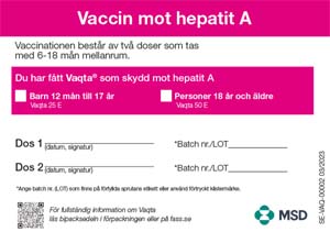 Bild för Häfte – vaccinationskort (Vaqta)
