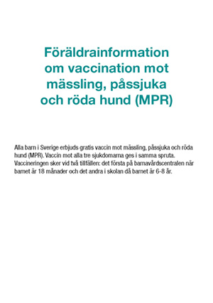 Bild för MPR Föräldrainfo & vaccinationstillstånd
